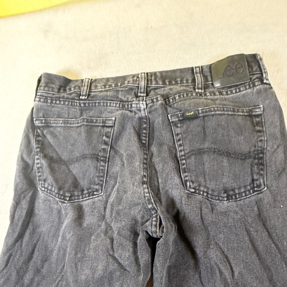 Lee Regular Fit Mens Faded Black Straight Leg‎ Denim Jeans 36x29 TZS-K175-024